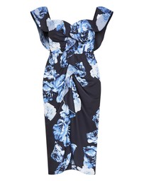 City Chic - Gina Print Off Shoulder Dress