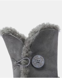 EVERAU - Australian Shepherd Ugg Short Button Sheepskin Upper UGG Boots