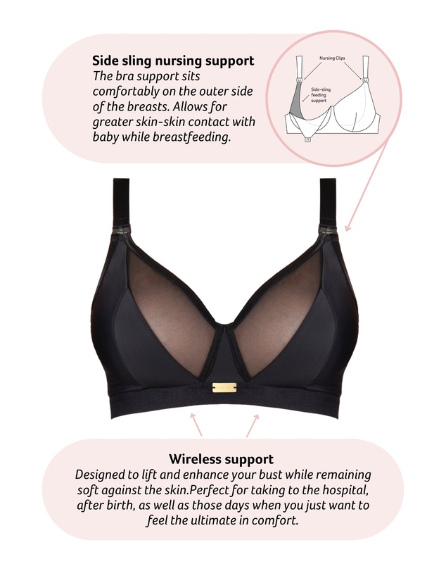 Hotmilk Maternity Lingerie - Flawless Full Cup Plunge Nursing Bra - Wirefree
