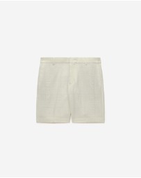 Calibre - Seersucker Check Shorts Stone