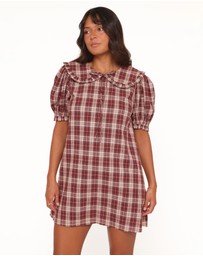 Petal & Pup - Yaris Mini Dress - Burgundy Plaid