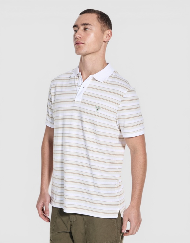 GUESS - Yarn Dye Striped Short Sleeve Polo