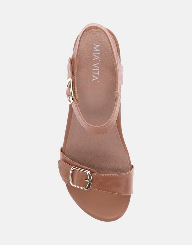 Mia Vita - Nadia Wedge Sandal - Pebble