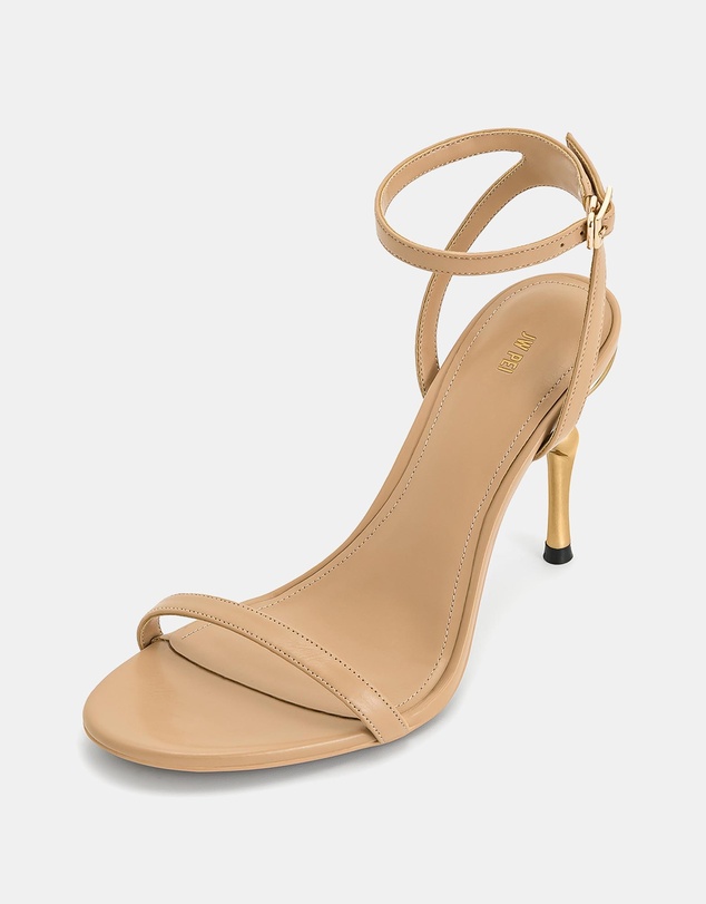 JW PEI - Alivia Gold Metal Heel Sandals