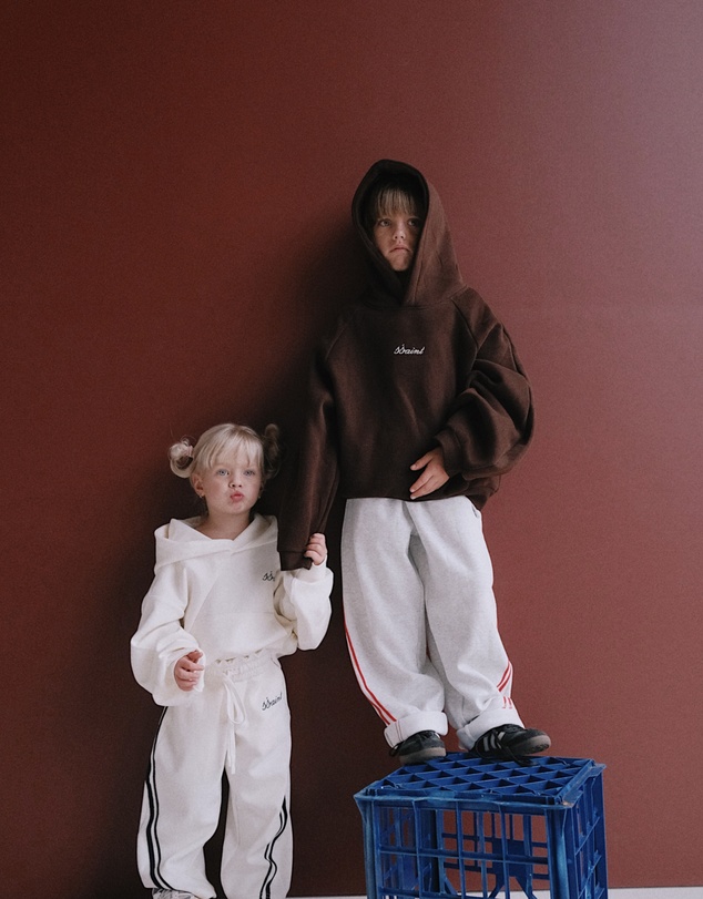 SSAINT - Kids Tonal Hoodie Chocolate