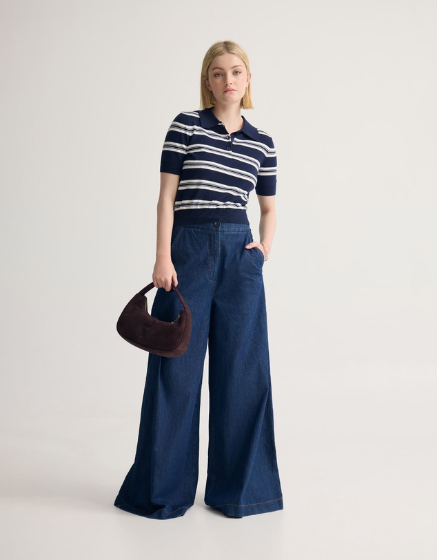 Oxford - Camille Knitted Polo Striped