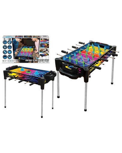 Ambassador - 2 -in-1 Foosball & Air Hockey Neon Arcade Table