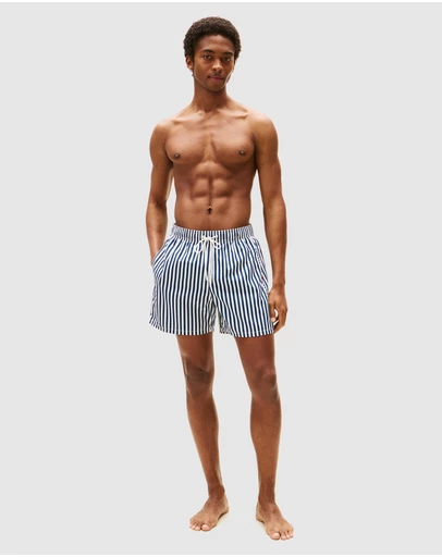 Tommy Hilfiger - Medium Drawstring Print Swim Shorts