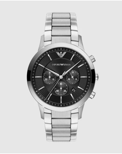 Emporio Armani - Silver Tone Chronograph Watch