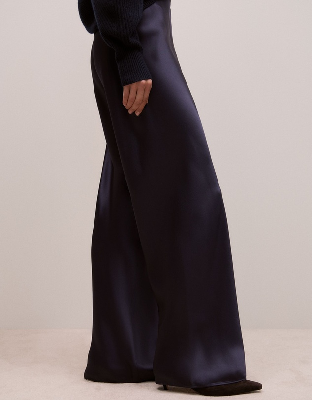 Trenery - Satin Bias Cut Pant in Night Sky