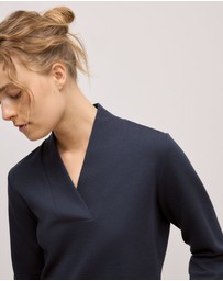 Trenery - Jacquard Shawl Neck Sweat in Night Sky