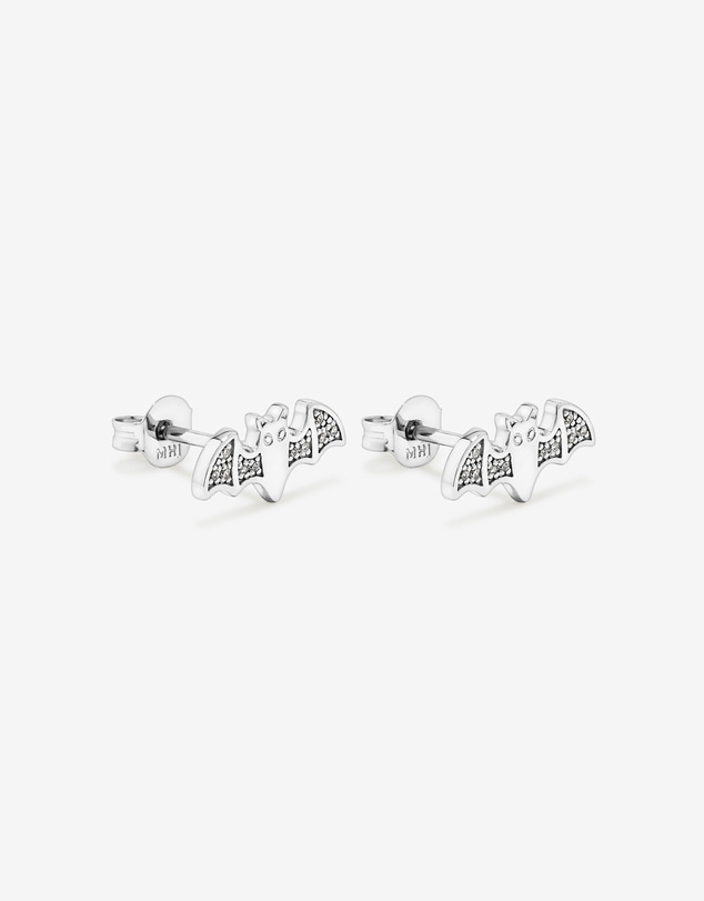 Michael Hill - Bat Halloween Stud Earrings with Cubic Zirconia in Sterling Silver