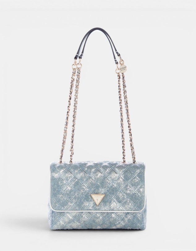 GUESS - Giully II Convertible Denim Flap Bag