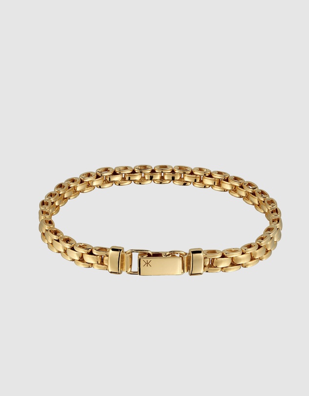 Kuzzoi - Chunky Box Chain Bracelet in Gold-Plated 925 Silver