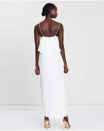 Shona Joy - Draped Cocktail Frill Dress