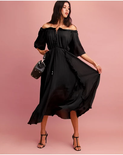 Belle & Bloom - Amour Amour Ruffled Midi Dress