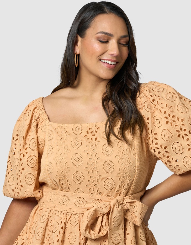 Something 4 Olivia - Eliza Broderie Midi Dress