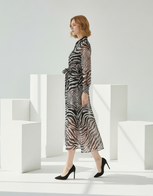 Mossée - Mia Leopard Sheer Dress