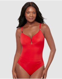 Miraclesuit Swimwear  - Razzle Dazzle Antheia Plunge Underwired Shaping Swimsuit