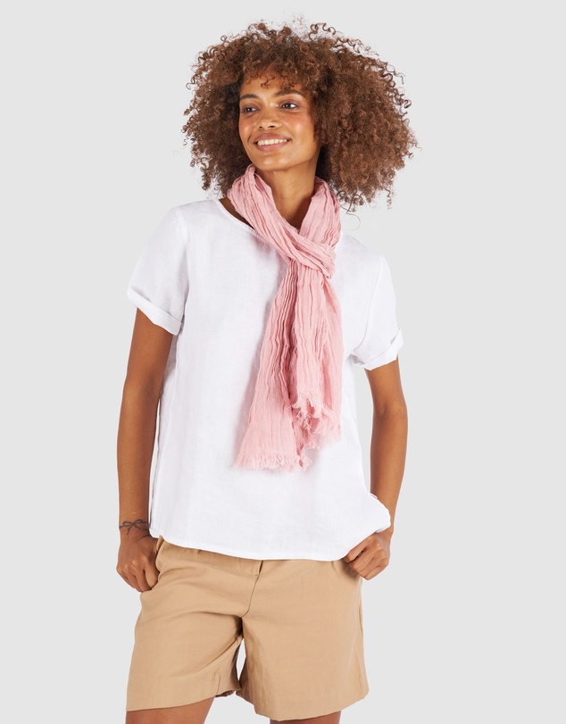 CAMIXA - French Linen Crinkled Scarf
