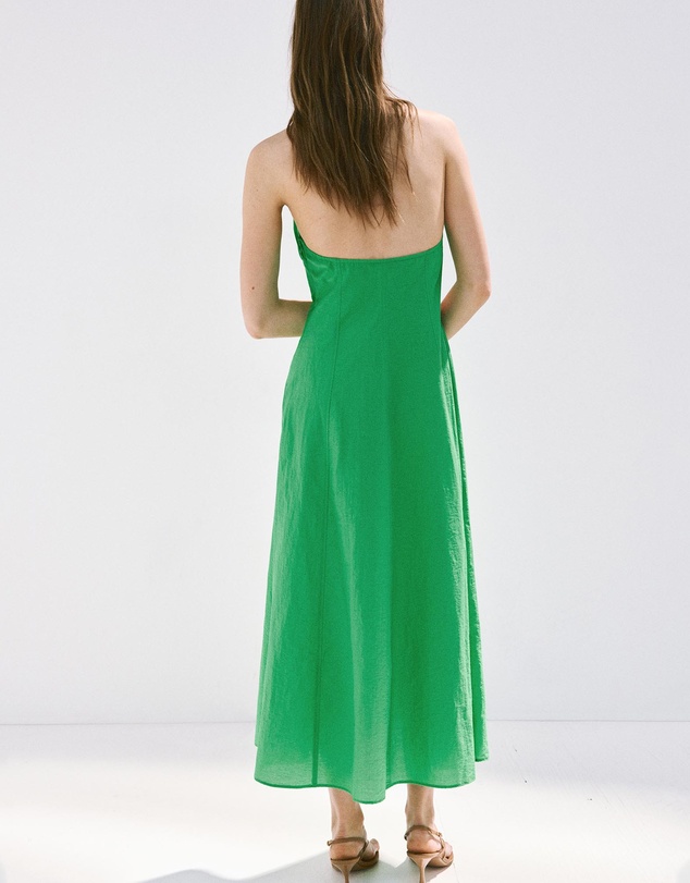 M.N.G - Halter-Neck Dress with Ruffle Details