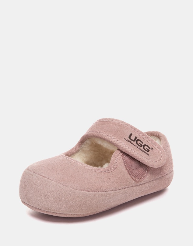 EVERAU - Australian Shepherd Ugg Millie Toddler Cow Suede Upper Loafer Oxfords Flats