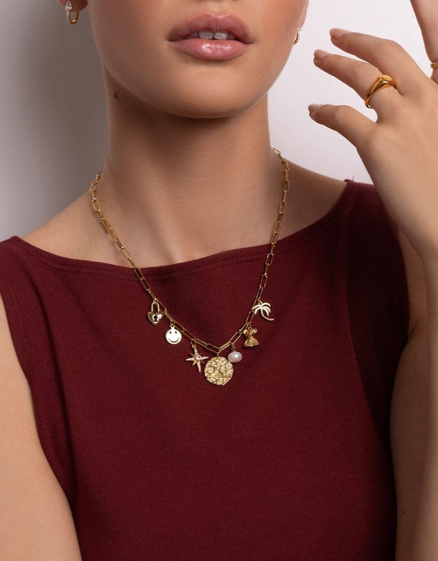 Nialaya Jewellery - Women's Charm Necklace