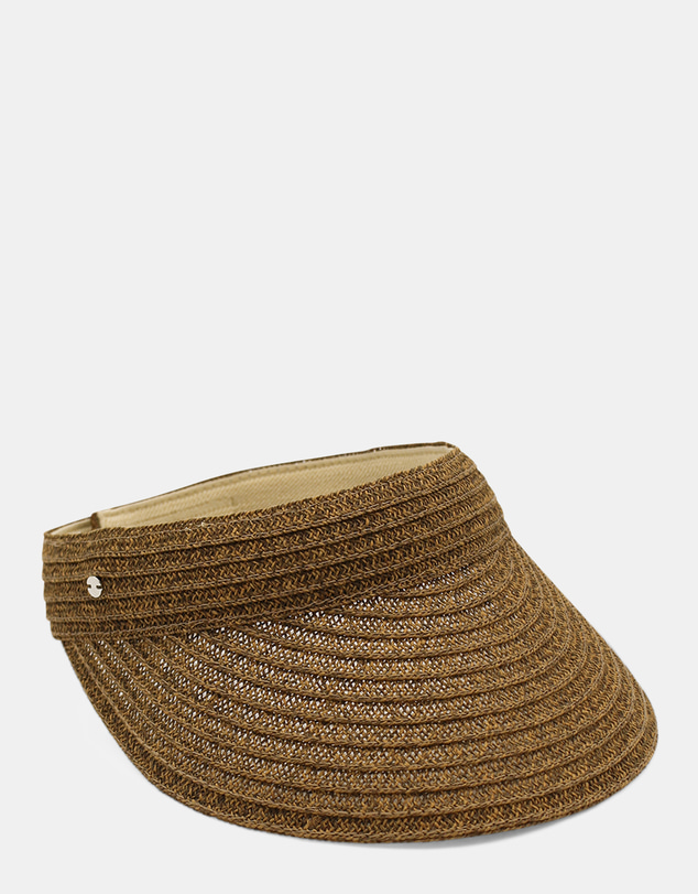 Morgan & Taylor - Blake Braided Straw Visor in Brown