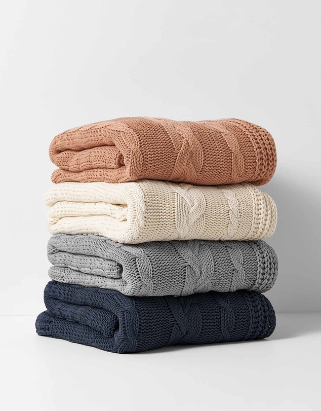 Aura Home - Cable Knit Throw