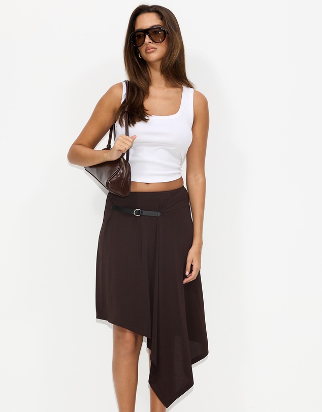 Dazie - Cleo Buckle Midi Skirt