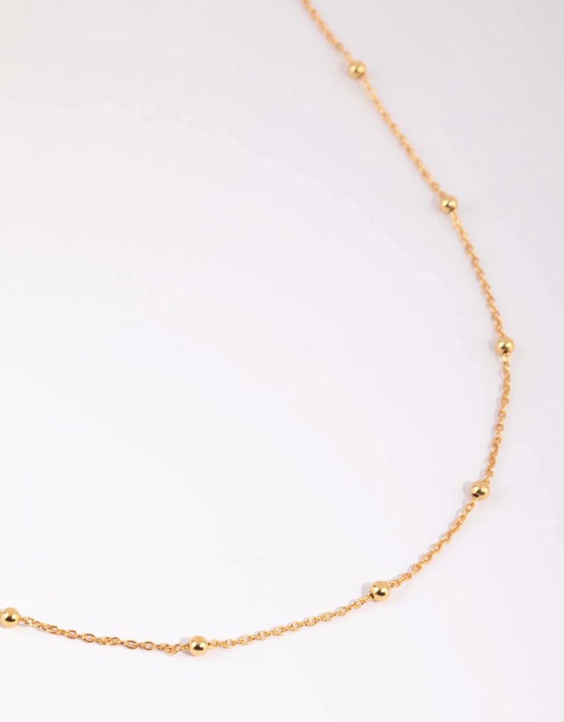 Lovisa - Gold Plated Sterling Silver Ball Chain Necklace