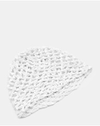 Morgan & Taylor - Sophie Crochet Mesh Hat in White