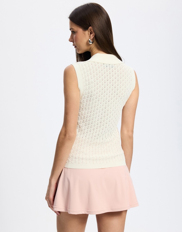 Walker Golf Things - Crochet Knit Polo - ICONIC Exclusive