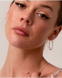 Dower & Hall - Women's Large Oval Waterfall Hoops In Sterling Silver