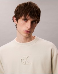 Calvin Klein Jeans - Embossed Monogram Logo Relaxed Sweater