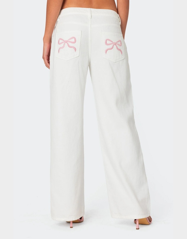 EDIKTED - Bow Pocket Relaxed Jeans