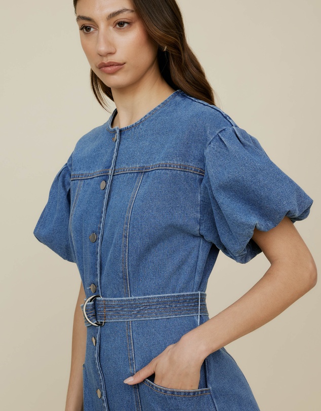 The Fated - Margot Denim Mini Dress