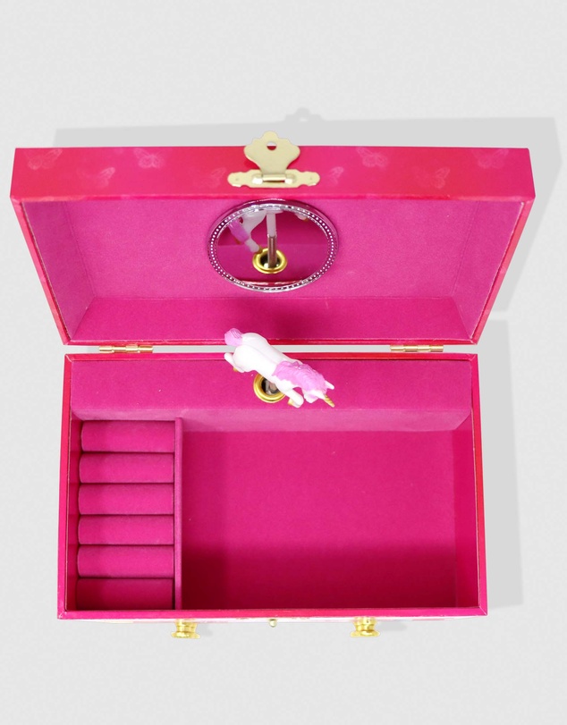 Pink Poppy - Unicorn Butterfly Medium Musical Jewellery Box