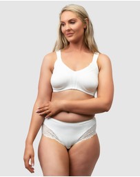 Naturana - Side Smoothing Organic Cotton Wirefree Minimiser Bra