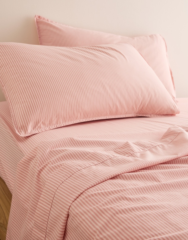 Country Road - Brae Australian Cotton Stripe Queen Flat Sheet