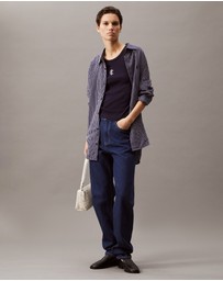 Calvin Klein Jeans - Ribbed Cotton Logo Tank Top