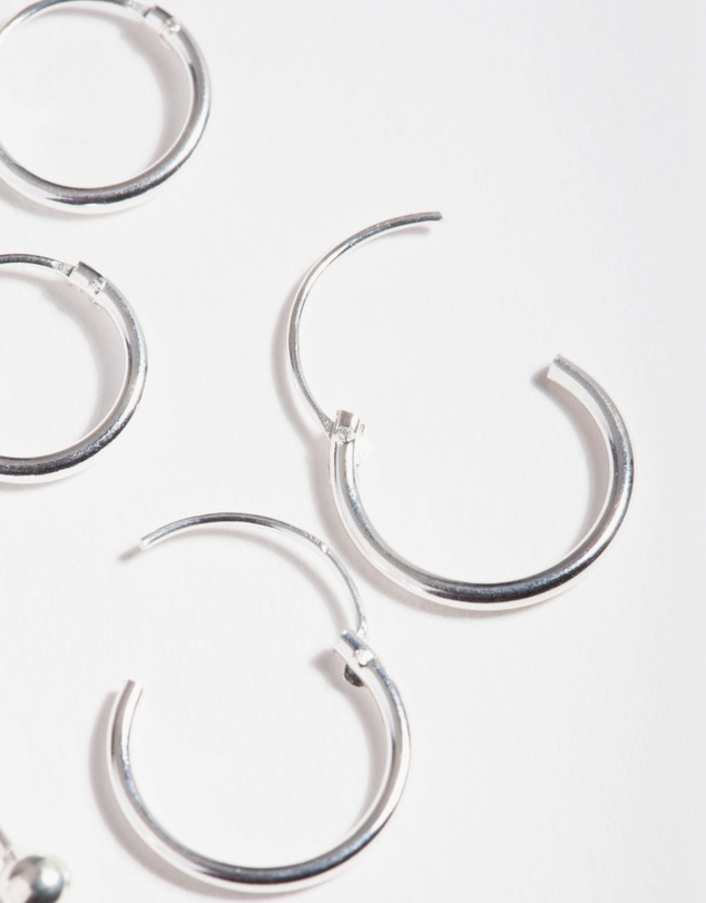 Lovisa - Sterling Silver Ball & Hoop Earring Pack