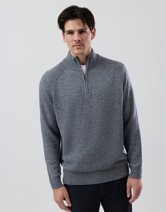 Wayver - Half Zip Wool Blend Knit