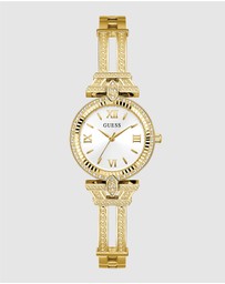 GUESS - Guess Ladies Gold Tone 28mm Analogue Watch