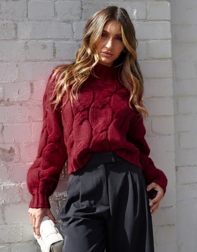 Esther & Co - Hadi Knit - Wine