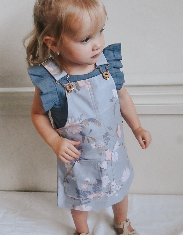 WITH LOVE FOR KIDS - Hazel Denim Pinafore Dress - Babies - Kids