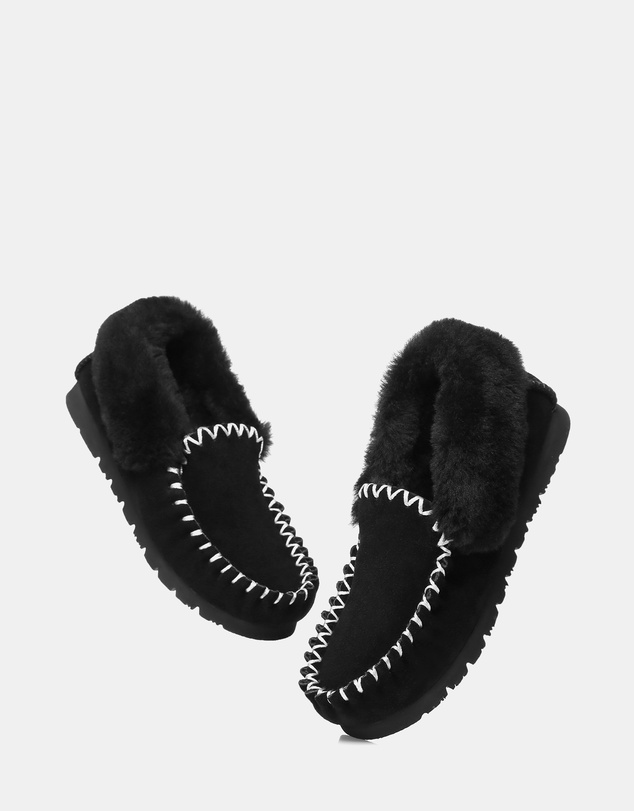 EVERAU - Australian Shepherd Ugg Popo Moccasins Cow Suede Upper Moccasins