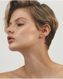 SAINT VALENTINE - True Love Flatback Studs - Silver