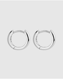 Najo - Carrousel Silver Huggie Earrings