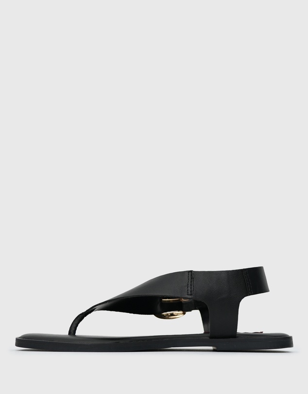 Betts - Titan Leather Buckled Strap Thong Sandals